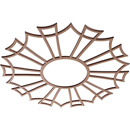 Image of Ekena Millwork 20 inchOD x 7 inchID x 3 /8 inchT Augustus Wood Fretwork Pierced Ceiling Medallion, Wood (Paint Grade)
