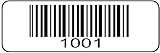 1000 Label Roll, 1001 Through 2000 Pre Printed Serial Number Barcodes 1-1/2