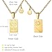 Imagen de RIXERKOC Signo del Zodiaco Collar para Mujeres Constelación Tarot Colgante Doble Cara 18K Oro Inoxidable Signo del Zodiaco Joyería Regalos para Chicas