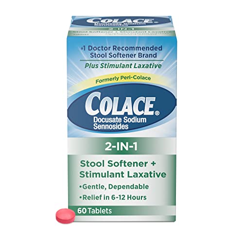 Colace 2-in-1 Stool Softener Plus Stimulant Laxative...