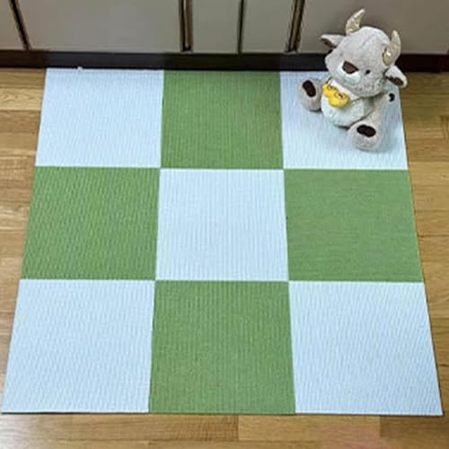 ELzEy Losetas de Alfombra Autoadhesivas, Alfombra pelable y Adhesiva, losetas de Alfombra Autoadhesivas Lavables, fácil de Instalar, reducción de Ruido, 1 Uds. 30 * 30cm(Blue Black)
