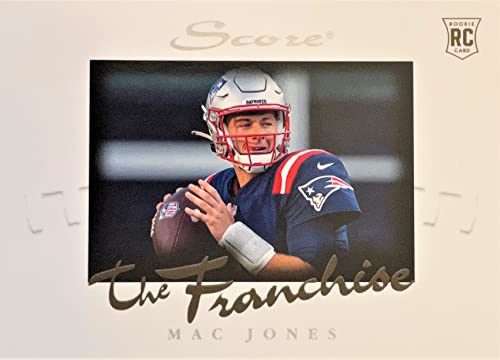 2021 MAC JONES Online Exclusive Football ROOKIE Card - Officially Licensed PANINI SCORE THE FRANCHISE Football Card - Limited Production of 1966 - New England Patriots