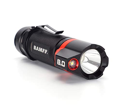 Striker Hand Tools 00341 Lumen Rechargeable Dual LED Tactical Flashlight, Negro/Rojo, Talla única