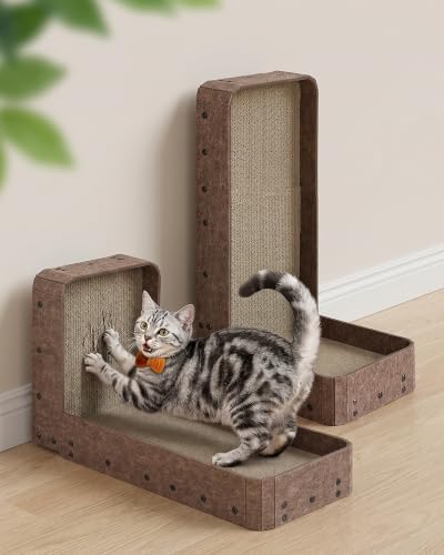 KinoTail Cat Scratcher, 26.8" Vertical Cat Scratching Board for Indoor Cats - 5