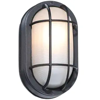 ketsikart AquaGuard Outdoor Bulkhead Wall Light, for Offices/Home (Black, 20x10x9cm)