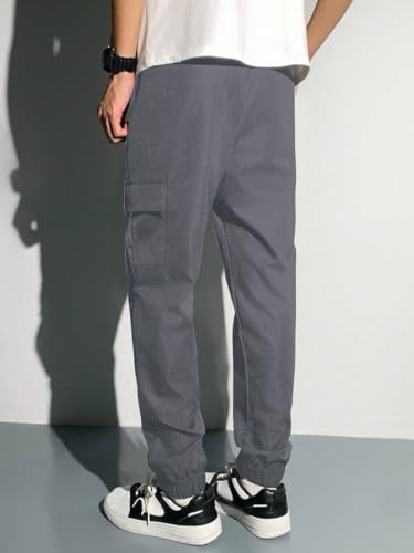 Image of Boys' Premium Cargo Jogger Pants | Soft Pilot Fabric | Stylish Printed Joggers with Side Pocket | Elastic Waist & Cuff(KBC-01)