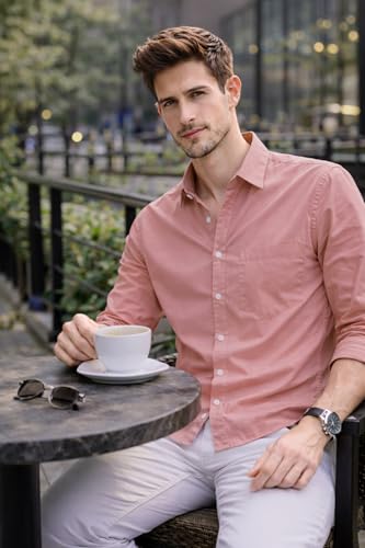 Image of Ben Martin Shirt for Men | Regular Casual Shirts for Mens' | Men's Casual Shirt's Slim Fit | Full Sleeve Cotton Shirts for Men's | Solid Shirt's for Mens Stylish | Formal & Casual Office Wear Shirts