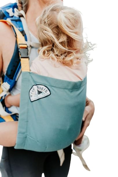 Trail Magik Kids Carrier | Ultra Lightweight Child Carrier for Hiking | Ultra-Compact Kids Carrier to Attach Your Hiking Backpack for Children 1+ Years, Up to 43 lbs Pounds (Coyote W/Navy Straps)