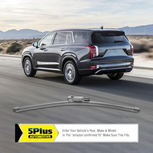 Image of 5 PLUS 15 Inch Rear Wiper Blade Replacement for Porsche Macan 2020-2015 Panamera 2016-2010 / Ram ProMaster City 2021-2015 / Land Rover Range Rover Sport 2022-2017 BACK Windshield Wiper Blade (A381H)