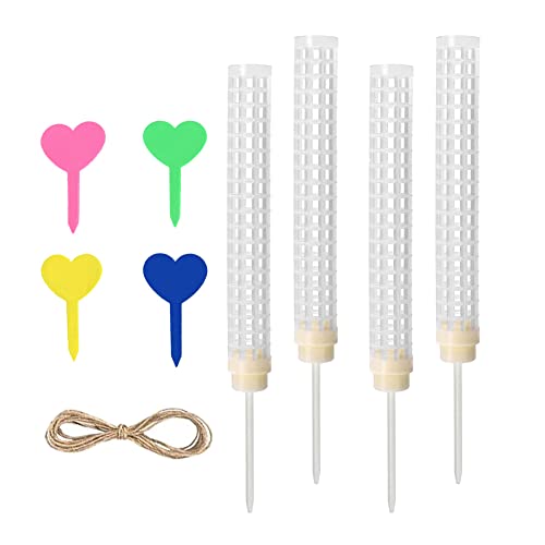 QESAOSIDO Moos Stange,Kokos Moos Totem Pfahl Stock für Pflanzen PfäHle und StüTzen,Klettern Pflanzen,Klettern Pflanzen,4 StüCk Cover