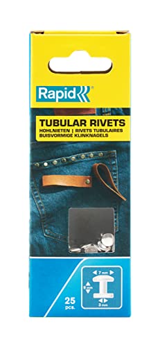 Rapid başlı içi boş perçinler, 7 mm, 25 adet (2 parça), gümüş renkli