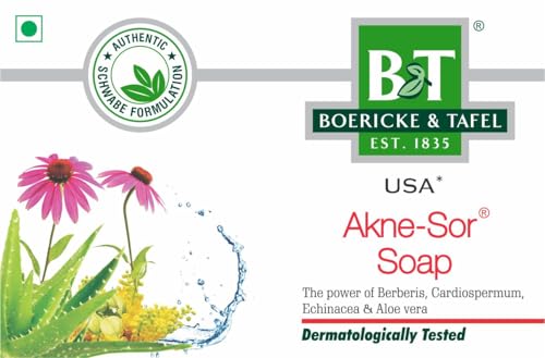 Image of B&T Akne Sor Soap - Effective in Acne & Pimples - Aloe Vera and Calendula (Pack of 5)