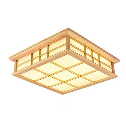 Luminaires proches du plafond LED japonais en bois noble pour intérieur haut de gamme
