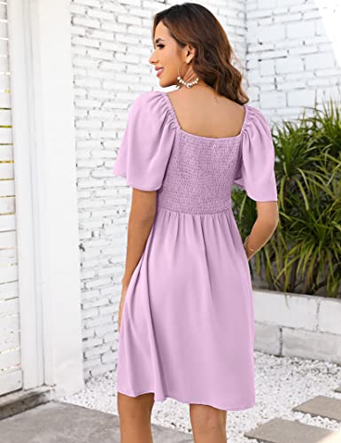 Funjuly LXT-PBY_0YLCE39N Maternity Dresses For Baby Shower Women'S Knotted V Neck Knee Length Wrap Baby Shower Dress Pink M thumb #6