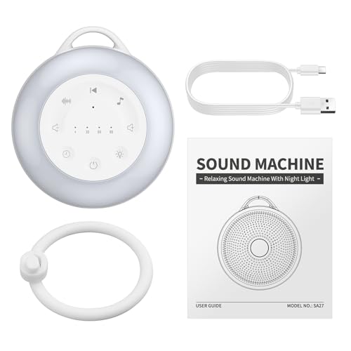 Miniatura 9 de Ygitk Máquina De Ruido Blanco Para Dormir Bebé,24 Sonidos Relajantes,Máquina De Sonido Portátil,Variedad De Sonidos Naturales Con Luz Nocturna Temporizador Para Niños Guardería Sueño Meditación Yoga