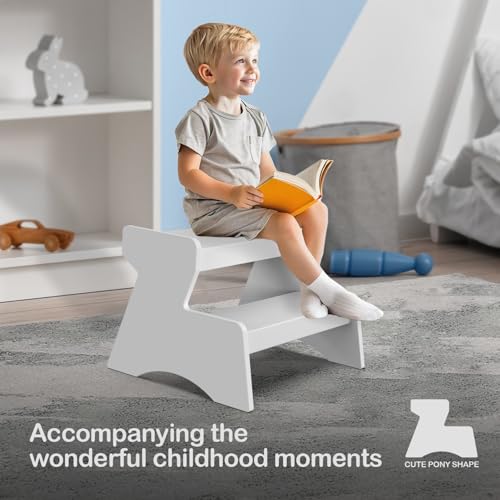 Toddler-Step-Stool-2-Step-Stool-for-Kids-Bathroom-White-Toddler-Step-Stool-for-Toilet-Potty-Training-Child-Stepping-Stool-for-Kitchen-Bedroom Toddler Step Stool 2 Step Stool for Kids Bathroom White Toddler Step Stool for Toilet Potty Training Child Stepping Stool for Kitchen Bedroom