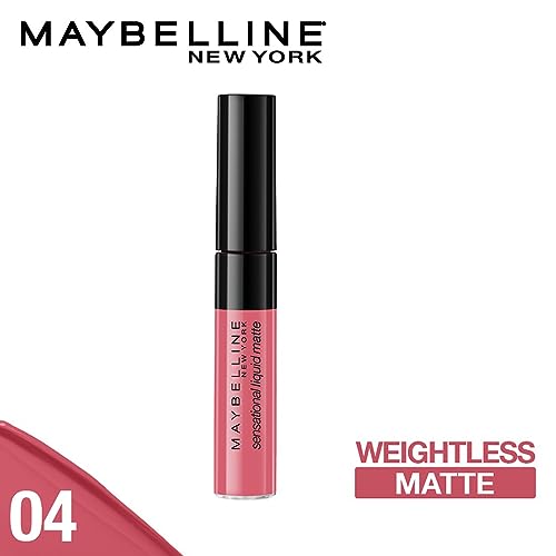 Image of Maybelline New York Sensational Liquid Matte Lipstick 04, Easy Berry (Pack of 2)