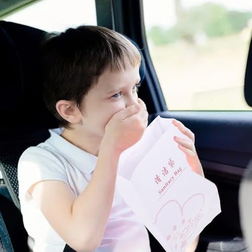Bolsas de papel para vómito desechables e impermeables, pack de 100 unidades para viaje 6