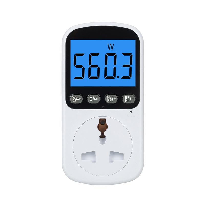 Image of SKYKING Upgraded Watt Power 16A Meter Plug Home Electrical Usage Monitor Consumption, Energy Voltage Amps Kill Tester with Backlight, Overload Protection and 10 Display Modes (3 PIN Indian Plug)