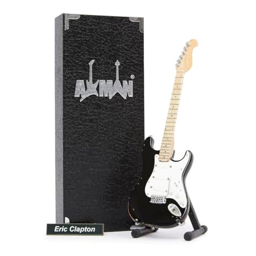 Eric C (Cream) Blackie - Miniature Guitar Replica - Music Gifts - Handmade Ornamental 1/4 Scale - Includes a Display Box Name Tag and Miniature Guitar Stand