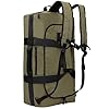 MIER 60L Duffle Bag Backpack Gym Bag Heavy Duty Mens Convertible Water Resistant Sports Duffel Bag with Shoulder Straps for Travel, Overnight, Camping, Army Green