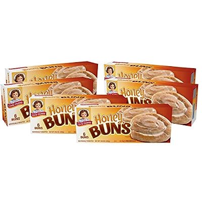 Little Debbie Honey Buns, 36 Individually Wrapped Breakfast Pastries 6 Boxes