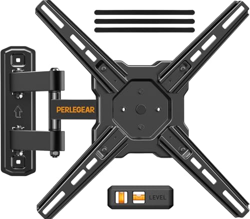 Perlegear TV Wandhalterung, Schwenkbare Neigbare TV Halterung für 26-50 Zoll Flach&Curved Fernseher bis zu 25Kg, max.VESA 300x300mm