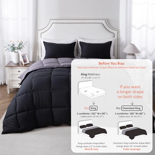 Image of KASENTEX King Comforter Set, Reversible, Goose Down Alternative, All Season