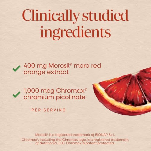 Nature’s Way Weight Manager Drink Mix, Helps Manage Cravings*(1), 30 ct | Promotes Abdominal Fat Loss*(1), Clinically Studied Morosil Moro Red Orange Extract and Chromax Chromium Picolinate - image 4