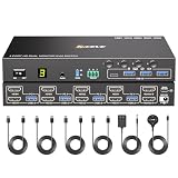 ANGEET 4 Port KVM 2 Monitors 4 Computers