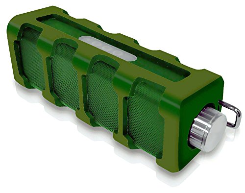 Pyle Jam Tunes Box Sports Speaker - Wireless Portable Rugged Waterproof Bluetooth Compatible Sound Stereo with, AUX In Jack, Rechargeable Battery - iPhone, Android, iPad, MP3 PWPBT15BL (Blue)