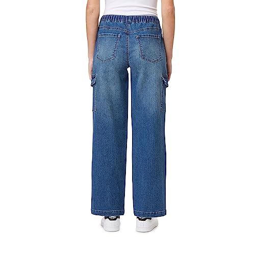 WallFlower Women's Tomboy Relaxed Cargo Denim Mid-Rise Insta Stretch Juniors Jeans2