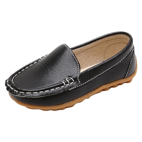 rismart Unisex Kids Slip on Loafers for Boys Girls School Casual Dress Flat Shoes