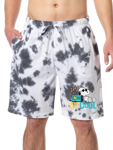 Peanuts Men's Snoopy Summer Stay Cool Sleep Pajama Shorts for Adults