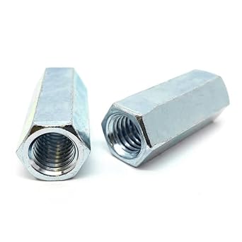 22 Pieces 1/4"-28 X 7/8" Steel Coupling Nuts Zinc