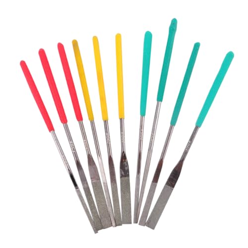 OSALADI Versatile Diamond File Set 10pc Tungsten Carbide Burrs Carbide Bits Metal Shaping Polishing Tool