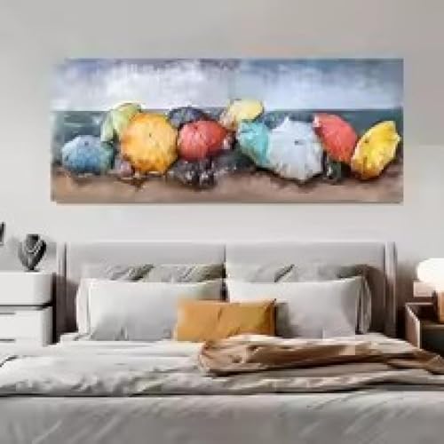 Art mural et peintures sur toile abstraites de paysage marin