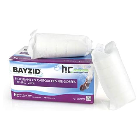 Höfer Chemie 4 x 1 kg Pool Flockungsmittel Kartuschen 32 Stück je 125g BAYZID kristallklares Poolwasser - einfache Anwendung + effektive Wirkung Cover
