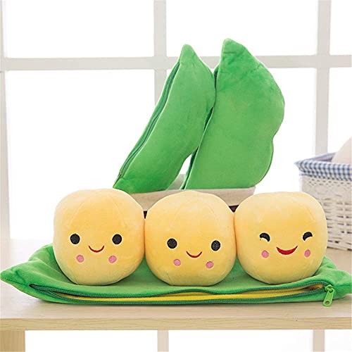 Giant Peas In A Pod Plush Toy Pea Pod Pillow Cute Pea Stuffed Toys Plant Doll Various Sizes (Green Beans,9.8''/25Cm) #TOP7
