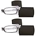 DOUBLETAKE Reading Glasses - 2 Pairs Folding Readers Includes Glasses Case 1.50