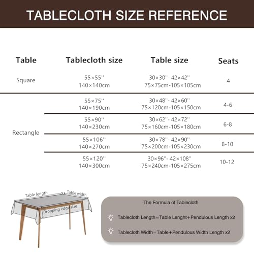 JIALE Textured Tablecloths, Heavy Duty Cotton Linen Farmhouse Table Cloth Rectangle Table, Waterproof Wrinkle-Free Rectangle Tablecloth for Kitchen, Dining, Parties, 55"x90", Ivory by JIALE - Used condition - Image 4