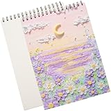 STOBOK 2st Skizzenbuch Bilderbuch Leeres Spiralblock Blumen-skizzenbuch Kawaii-skizzenbuch Reiseschreibheft Skizzenblock Für Bleistift Buch Aquarellmalerei Kind Tragbar Papier Öl-pastell