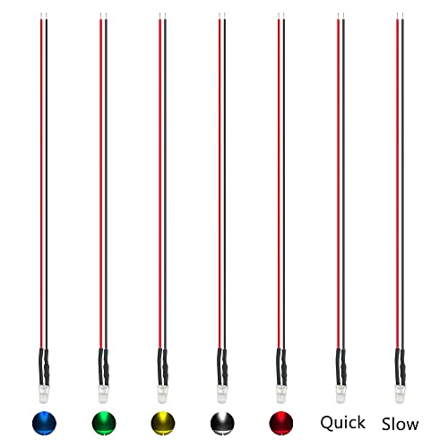 Set de 70 LEDs pre-cableados 5mm con portadiodos y clips 9V miniatura 2