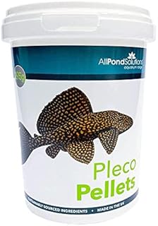 AllPondSolutions Aquarium Pleco Pellets Fish Food 295 Grams - 8mm - Made in the UK - 100% Recyclable Packaging
