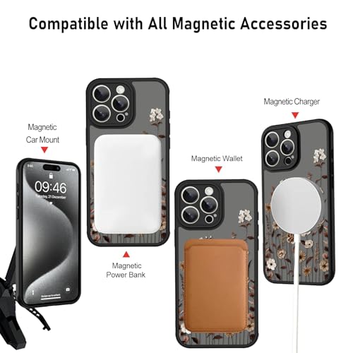 Coque florale iPhone 15 Pro Max fine évite rayures compatible Magsafe - 2