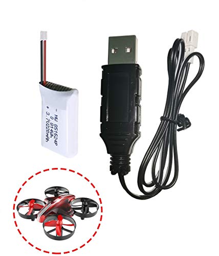 SANROCK GD65A Drone Battery Accessories, 3.7V 220mAh Rechargeable Lipo Battery (1 Piece) with Charging Cables (1 Piece)