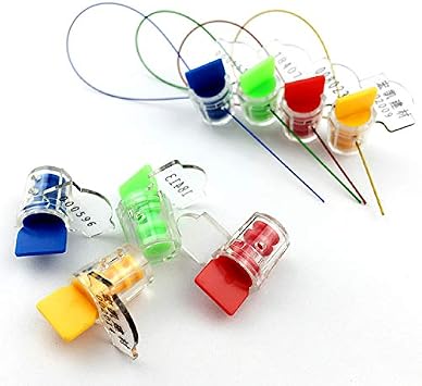 Leadseals(R) High Electric Security Utility Twist Plastic Meter Seal (Pack of 100) with Stainless Steel Wire (100m)