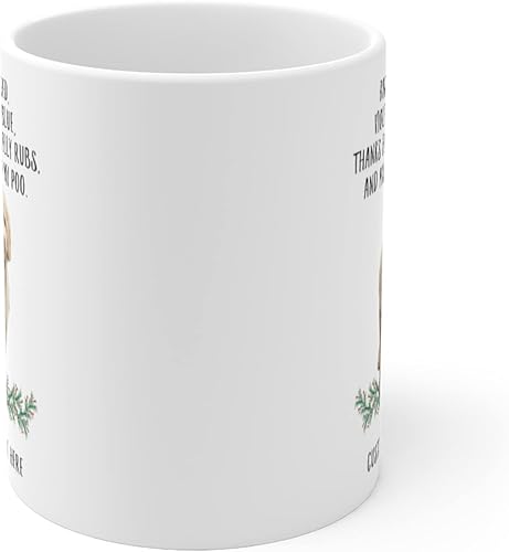 Miniatura 2 de Funny Goldendoodle Yellow Roses Are Red Violets Are Blue - Taza de café blanca con nombre personalizado de Navidad 2024, 11 onzas