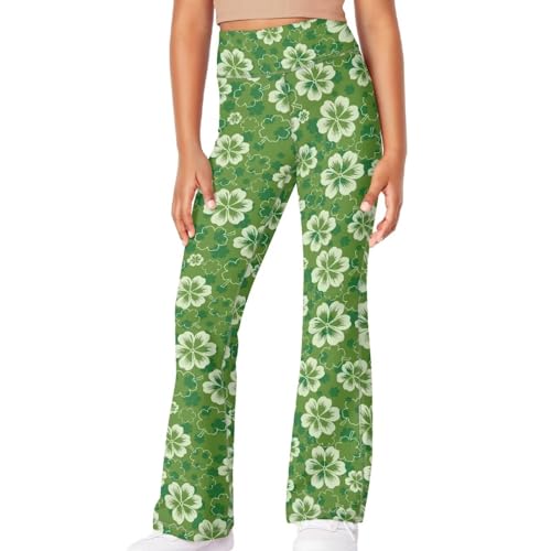 Girls Flare Leggings Maxi Lovely 5-14t Elastic Waisted Girls Yoga Flare Leggings Exercise