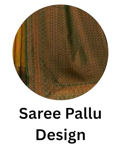Image of Women's Soft Art Silk Kanjivaram Saree and Unstitched Blouse Piece with Floral Rich Pallu and Jacquard Jari Work On All Over | South Indian Saree
